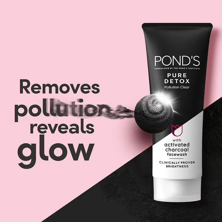 Ponds Pure Detox Anti-Pollution Face Wash with Activated Charcoal